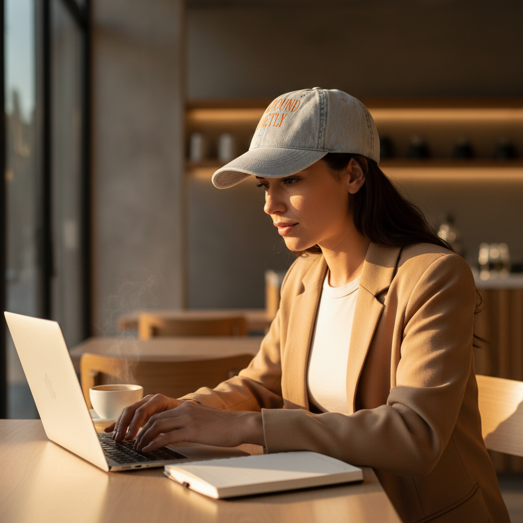 Compound Quietly Light wash Denim Cap